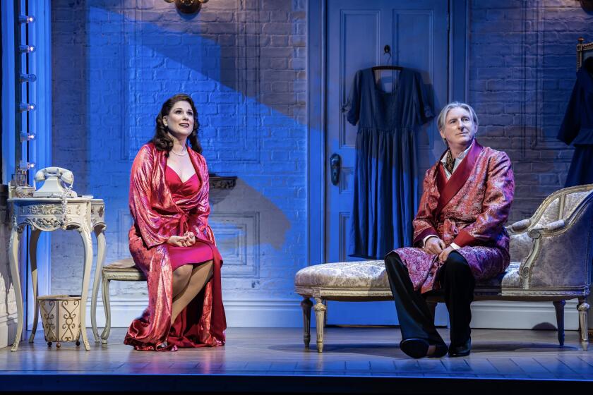 Stephanie J. Block and Adrian Dunbar in the filmed London production of "Kiss Me, Kate."