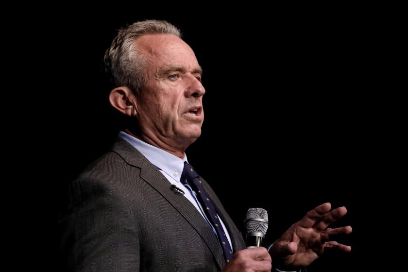 LOS ANGELES, CA - AUGUST 03: Democratic presidential candidate Robert F. Kennedy Jr. at a premier of a documentary film called "Midnight at the Border" at the Saban Theater on Thursday, Aug. 3, 2023 in Los Angeles, CA. (Gary Coronado / Los Angeles Times)