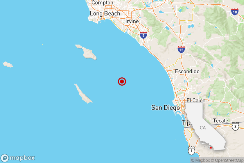 A series of small earthquakes occurred Sunday evening about 30 miles from Avalon.