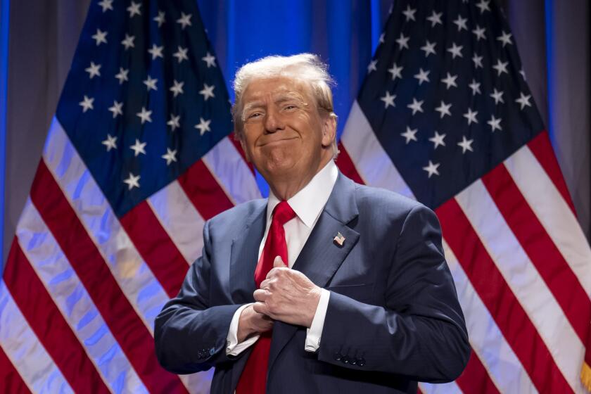 El presidente electo Donald Trump llega para una reunión en Washington, el miércoles 13 de noviembre de 2024. (AP Foto/Alex Brandon)