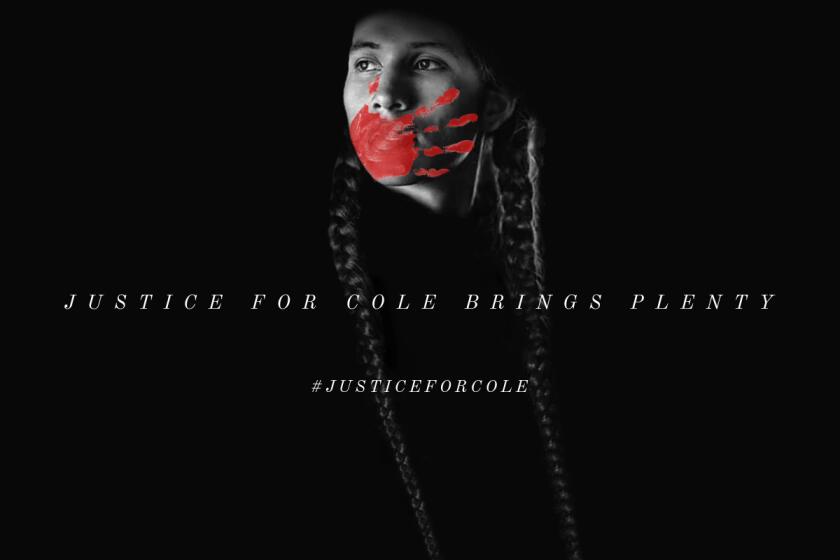 A poster for Justice for Cole Brings Plenty.