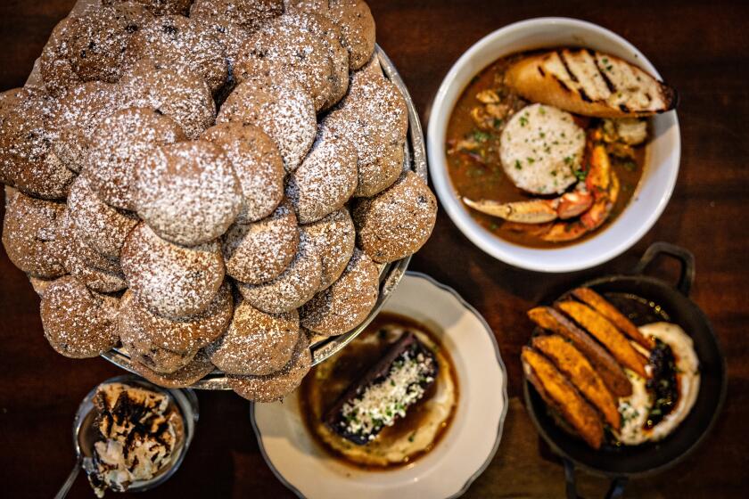 Los Angeles, CA - November 01: John Cleveland holiday family cookie at his restaurant Post & Beam on Friday, Nov. 1, 2024 in Los Angeles, CA. (Jason Armond / Los Angeles Times)