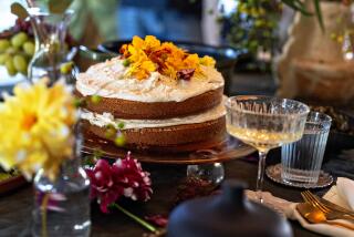 Los Angeles, CA - October 26: Nia Lee carrot cake at her friends-giving dinner for some of her close friends on Saturday, Oct. 26, 2024 in Los Angeles, CA. (Jason Armond / Los Angeles Times)